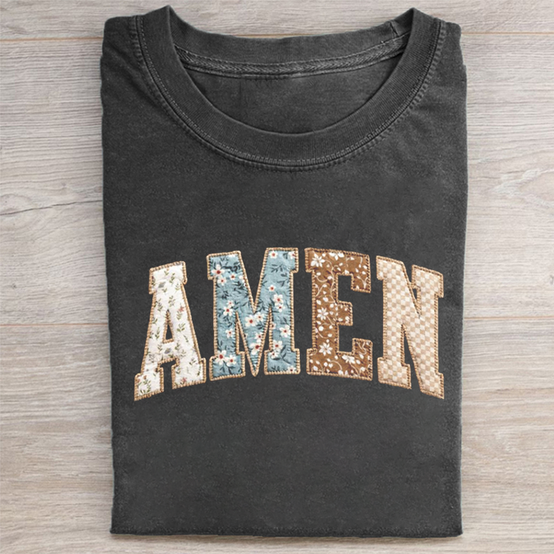 Amen Floral Christian T-shirt