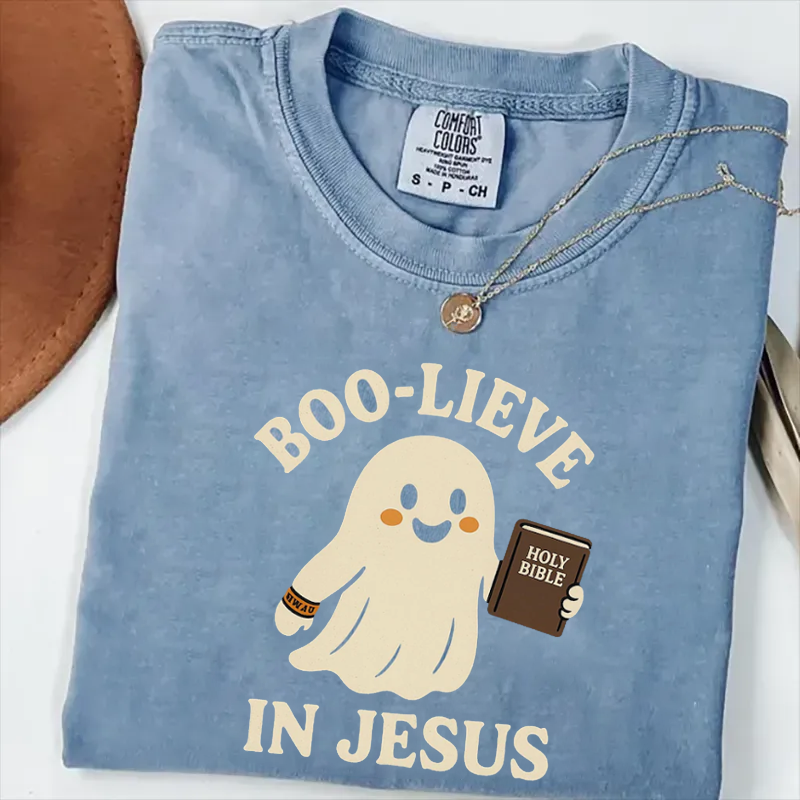 Comfort Colors Boo-Lieve in Jesus T-shirt