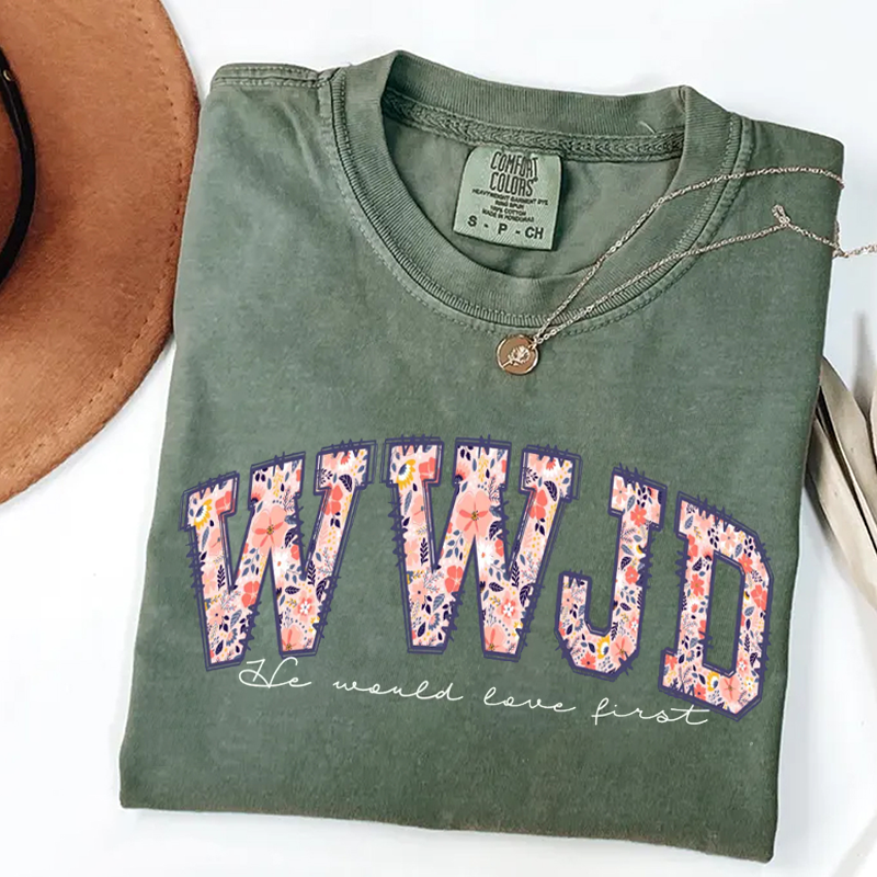 Comfort Colors WWJD Bible Verse T-shirt