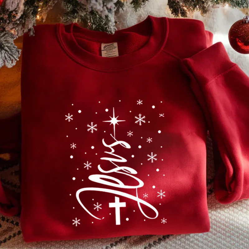 Jesus Christmas Tree Sweatshirt