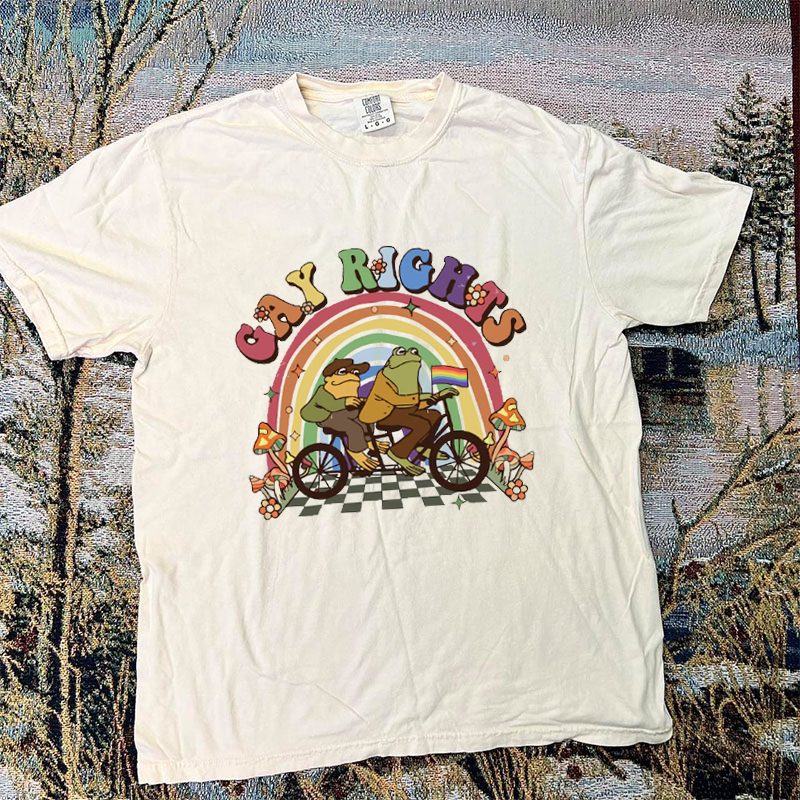 Funny Frog Gay Rights LGBT Rainbow T-shirt