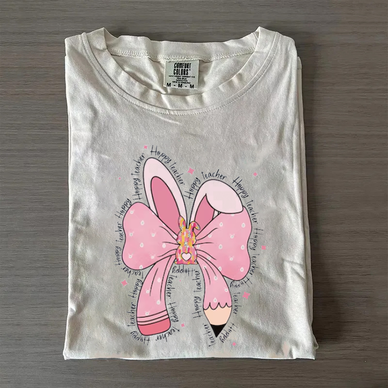 Easter Teacher Cute Coquette T-shirt