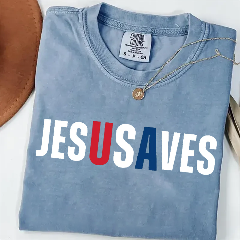 Comfort Colors Jesus Saves USA T-shirt