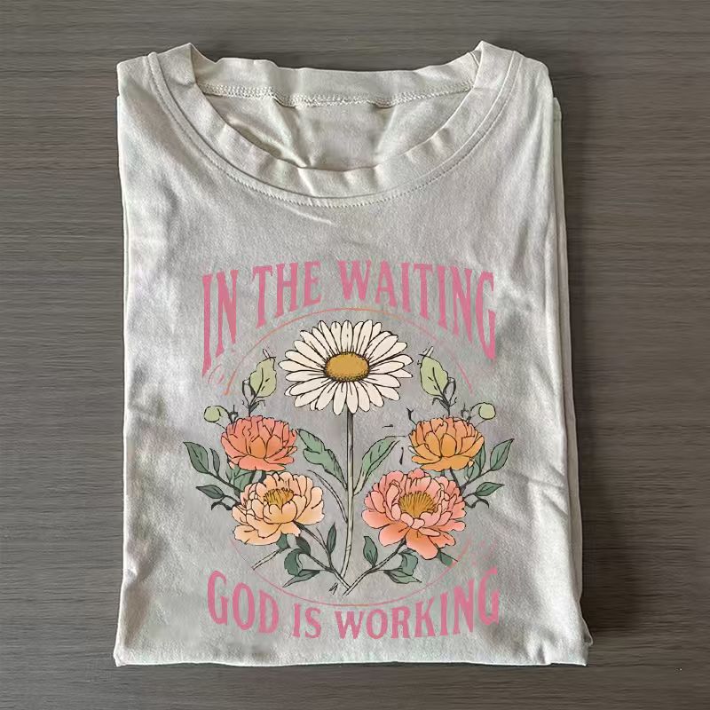 In the Waiting God is Working Boxy T-shirt