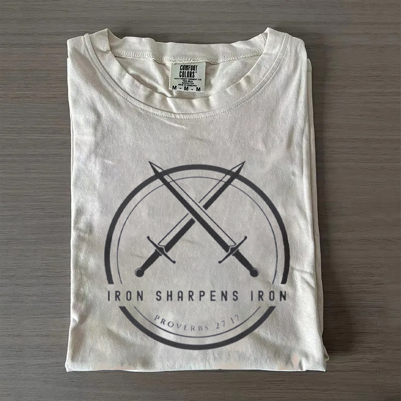 iron sharpens iron Bible Verse T-shirt