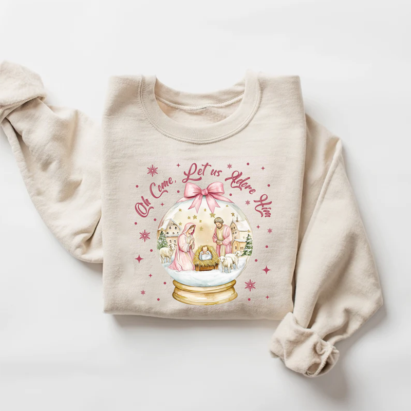 Oh Come Let Us Adore Him Sweatshirt