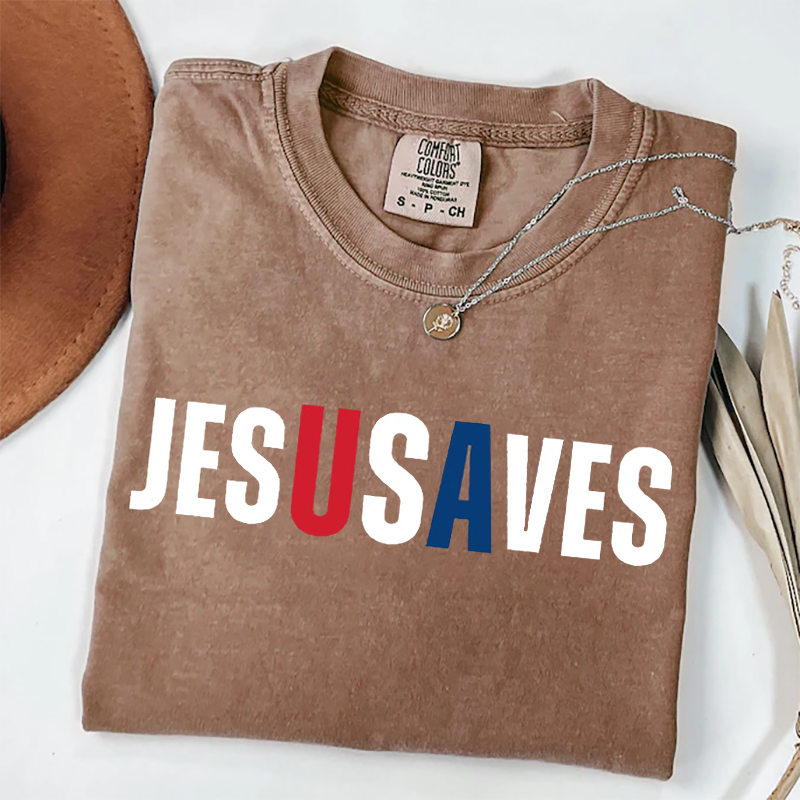 Comfort Colors Jesus Saves USA T-shirt