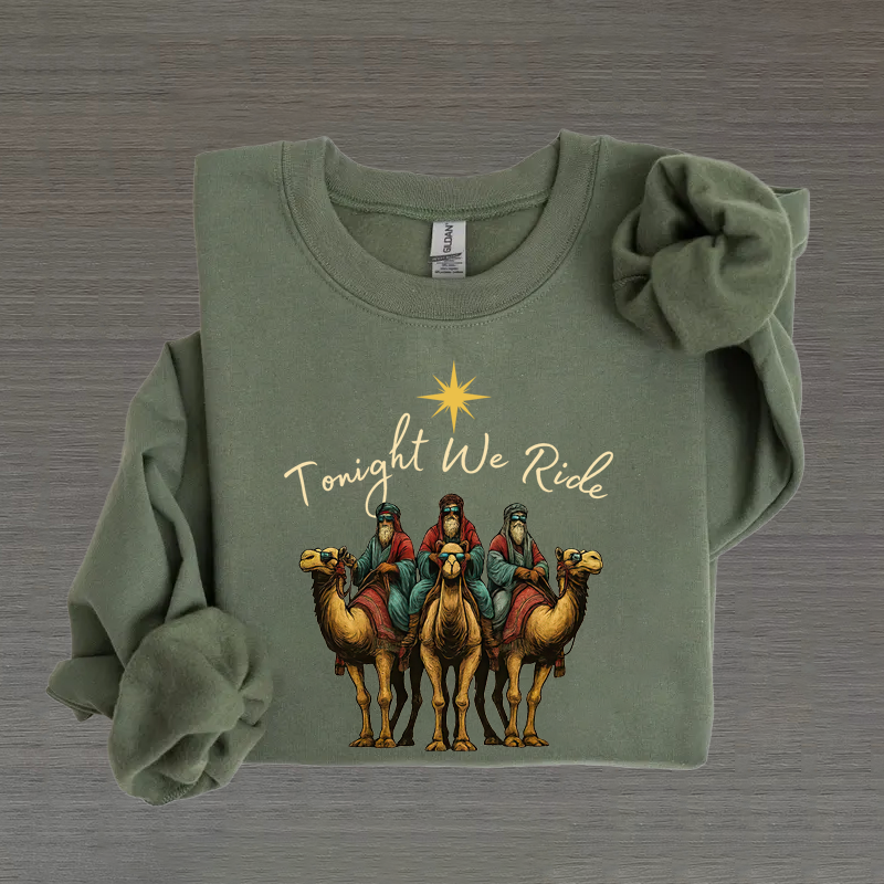 Comfort Colors Tonight We Ride Christmas Sweatshirt