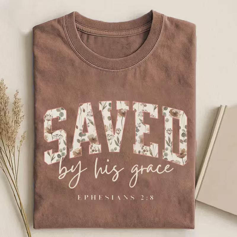 Saved By Grace Bible Verse T-shirt