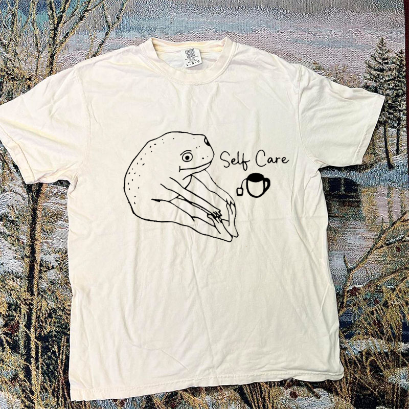 Funny Frog Self Care T-shirt