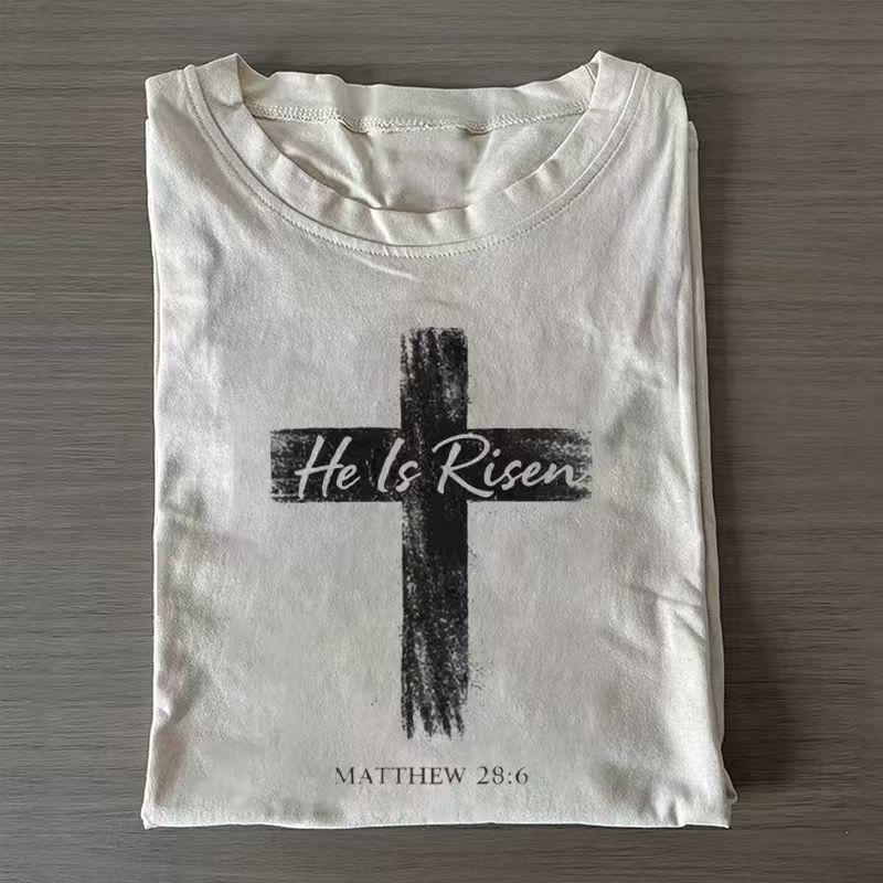 He Is Risen Cross T-shirt