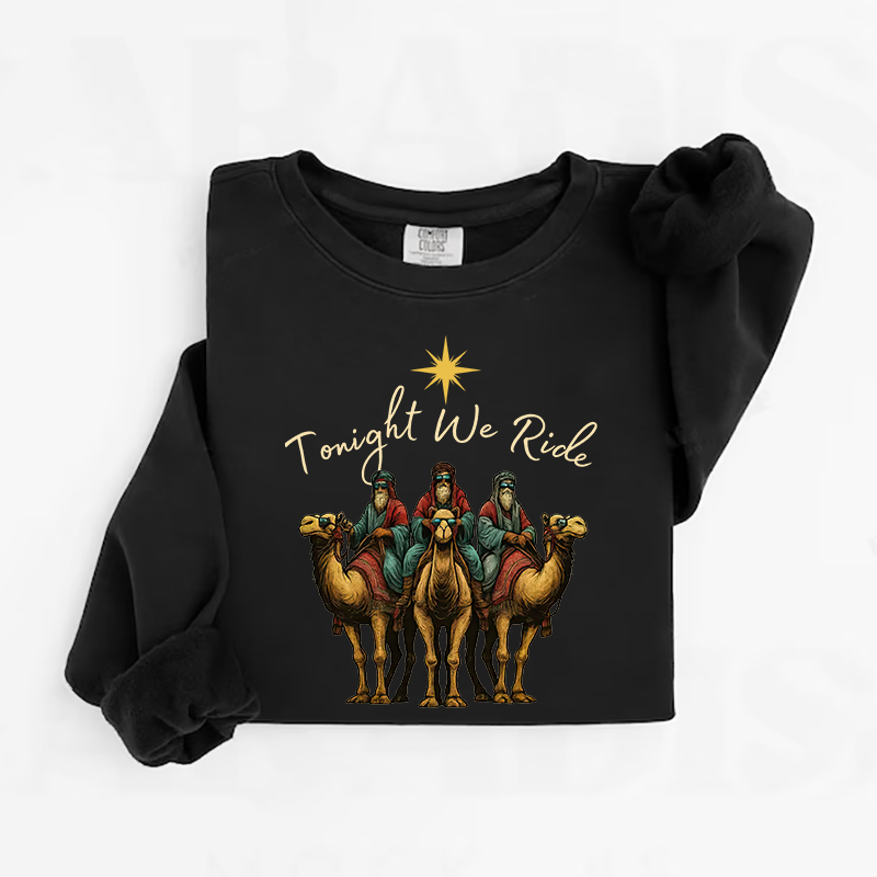 Comfort Colors Tonight We Ride Christmas Sweatshirt