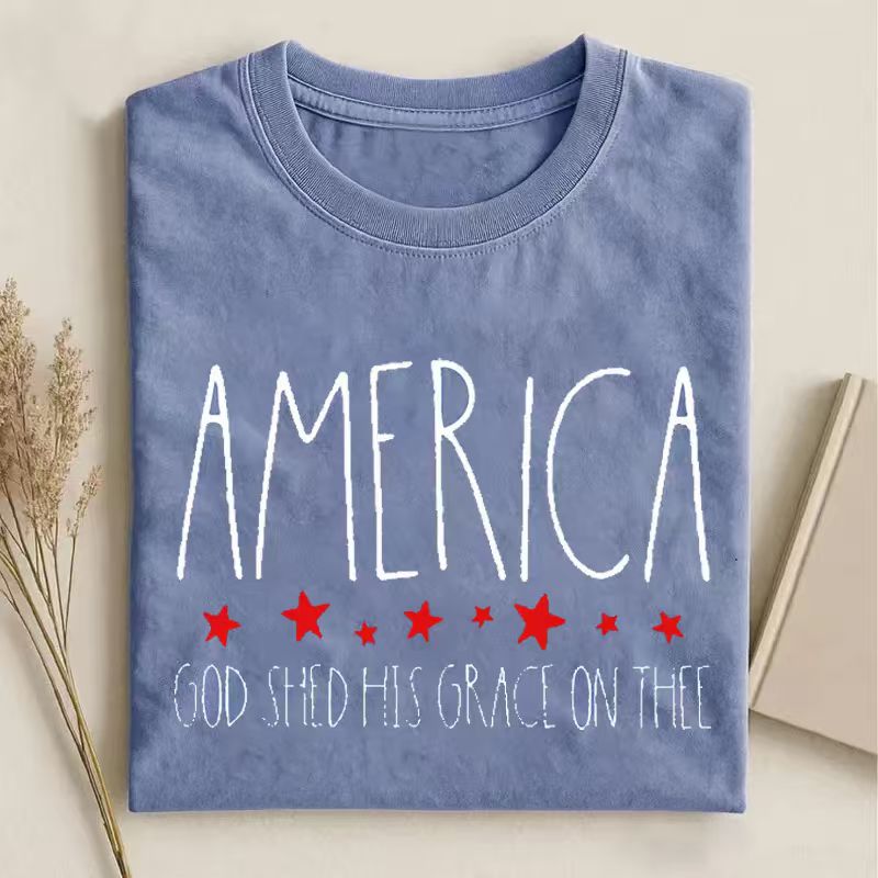 America God Shed His Grace on Thee 4th of July T-shirt