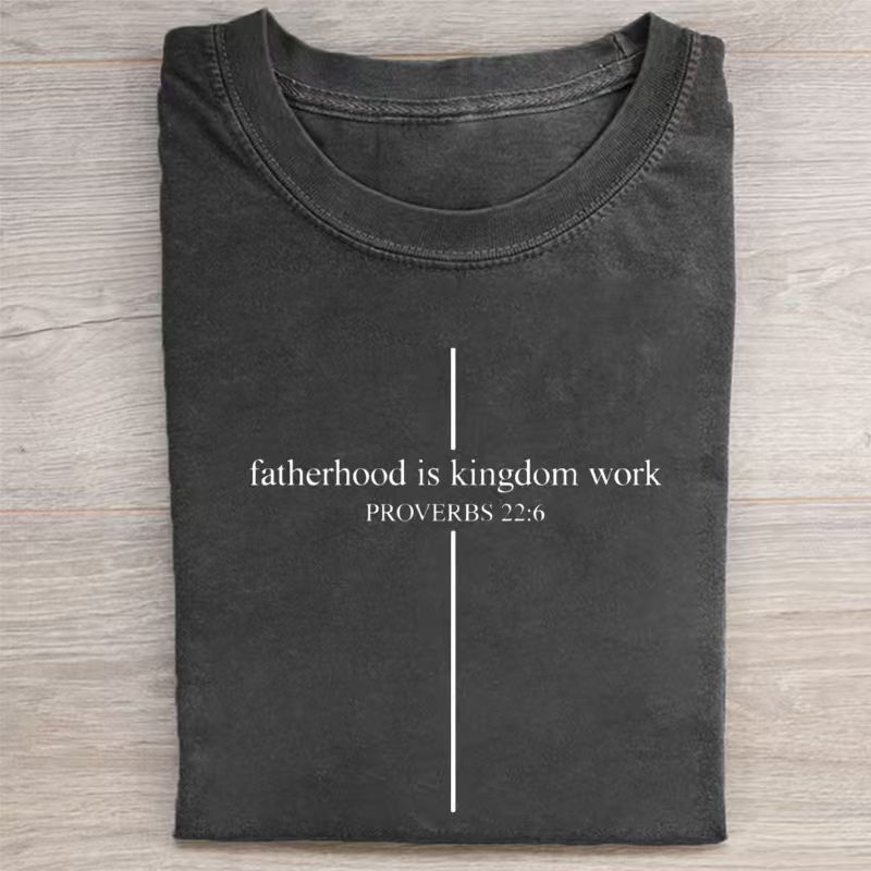 Fatherhood Is Kingdom Work Personalized T-shirt