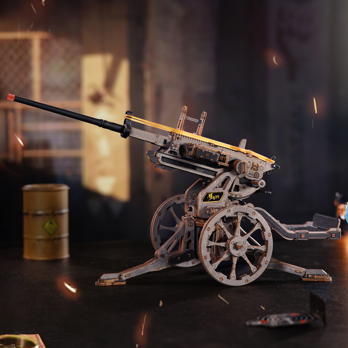 ROKR Antiaircraft Gun LQM01 - Wooden 3D Puzzle Kit