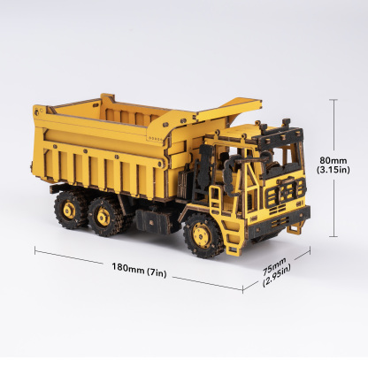 ROKR Dump Truck Engineering Vehicle 3D Wooden Puzzle TG603K