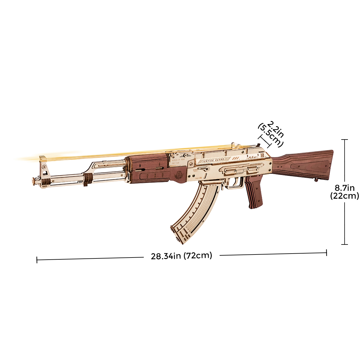 ROKR AK 47 Assault Rifle Gun Toy 3D Wooden Puzzle LQ901