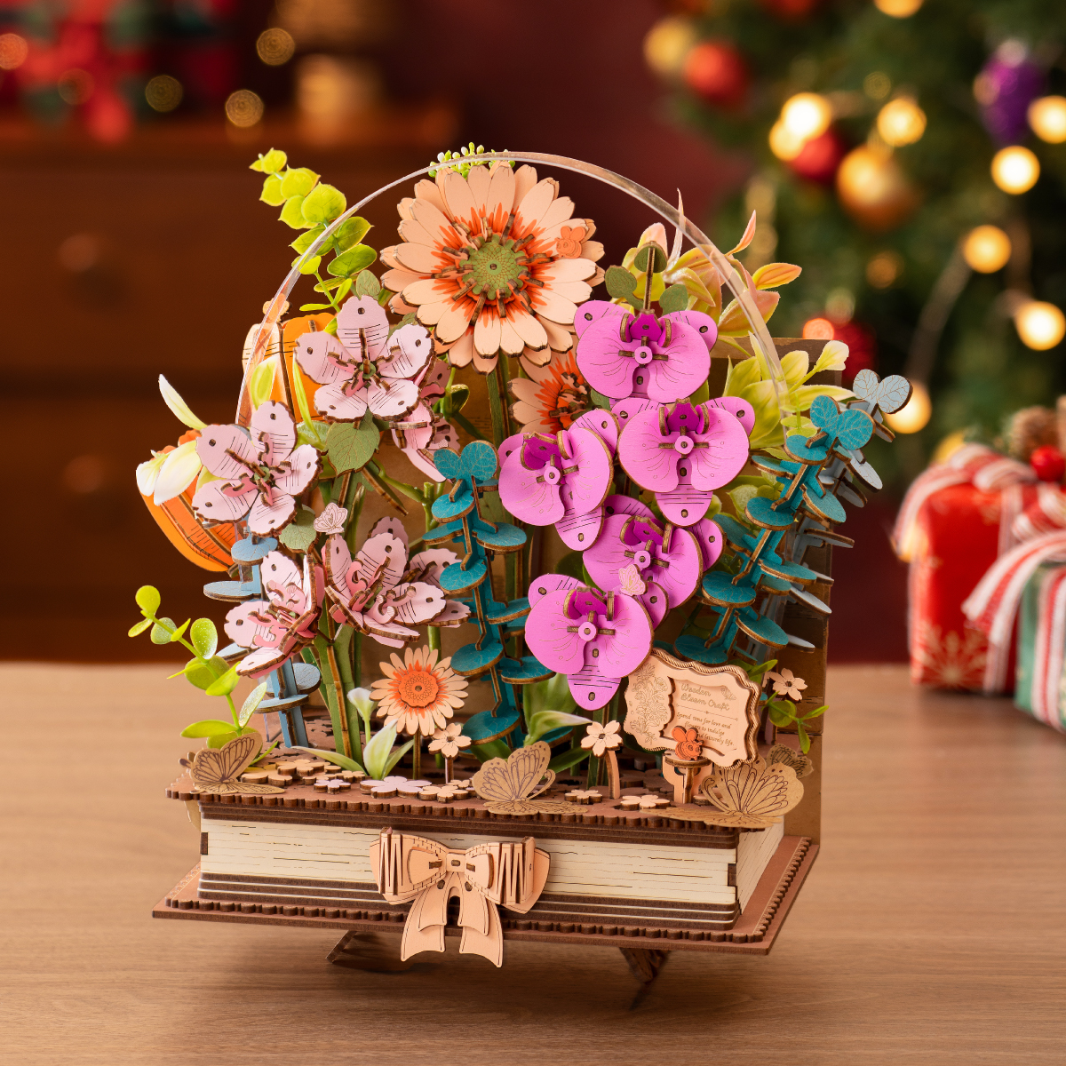 Rowood Wooden Blooming Book TW04H - DIY 3D Flower Puzzle