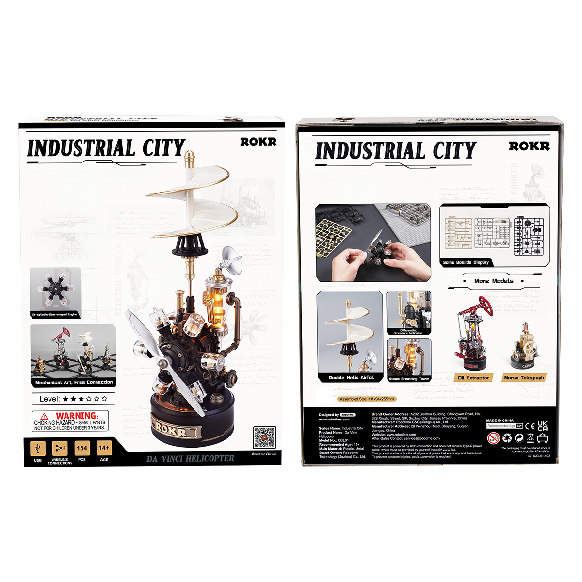 ROKR Leonardo da Vinci's Helicopter CGL01 - Mechanical 3D Puzzle