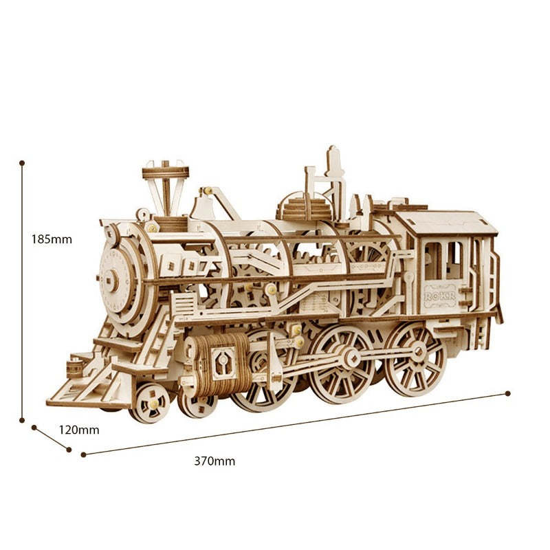 ROKR Locomotive 3D Wooden Train Model LK701