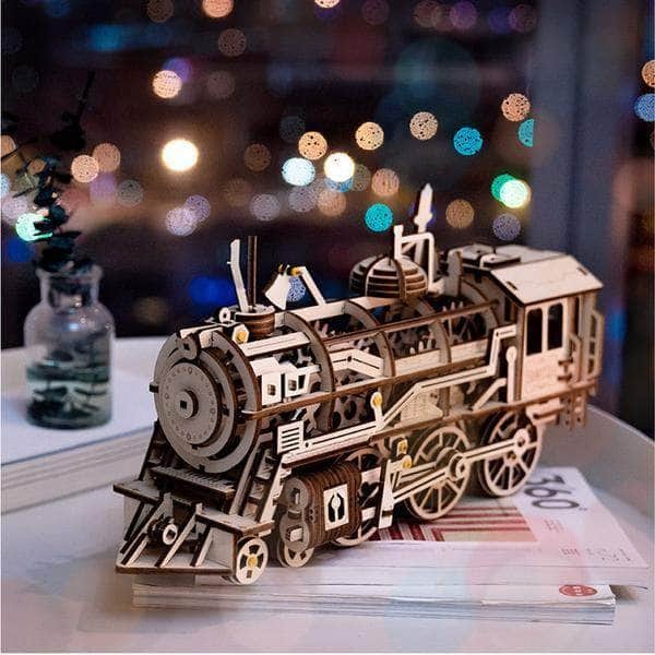 ROKR Locomotive 3D Wooden Train Model LK701