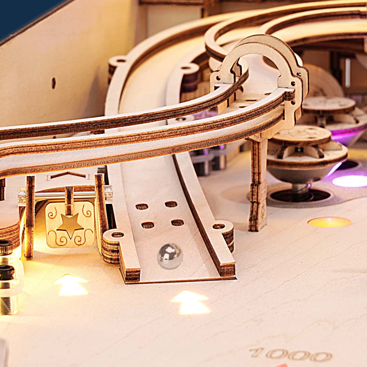ROKR 3D Pinball Machine 3D Wooden Puzzle EG01