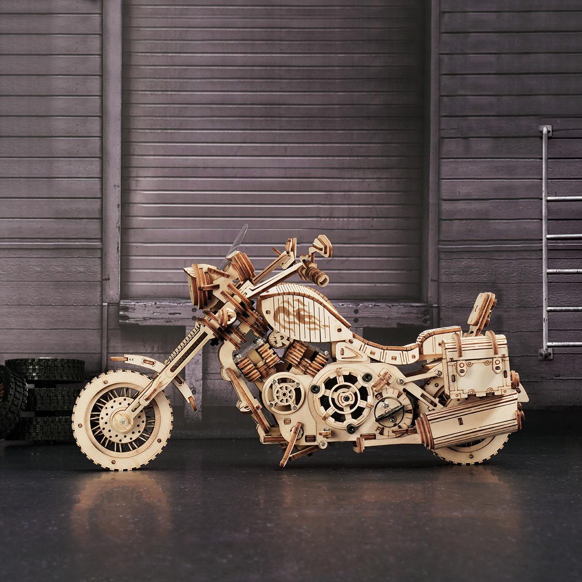 ROKR Cruiser Motorcycle LK504 3D Wooden Puzzle - Cool Mechanical Model