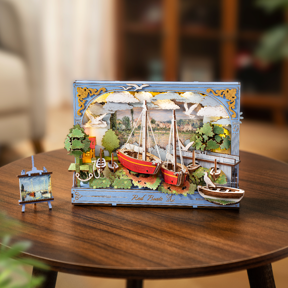 Rowood Red Boats TH004 - Wooden 3D Art Puzzle – ROKR