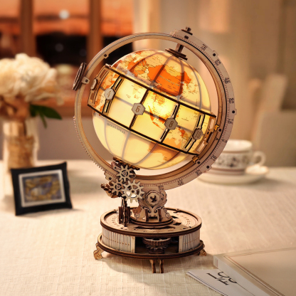 ROKR Luminous Globe 3D Wooden Puzzle ST003D (Electric Version)