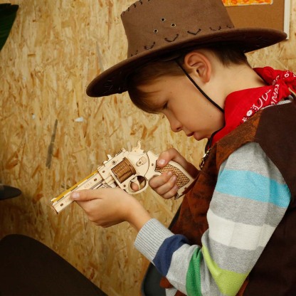 ROKR 3D Wooden Puzzle Toy Gun | Corsac M60 + Terminator M870