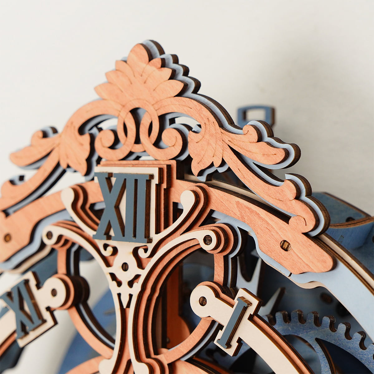 ロマントルム ROKR Romantic Note Wall Clock | Mechanical Gear 3D Wooden Puzzle