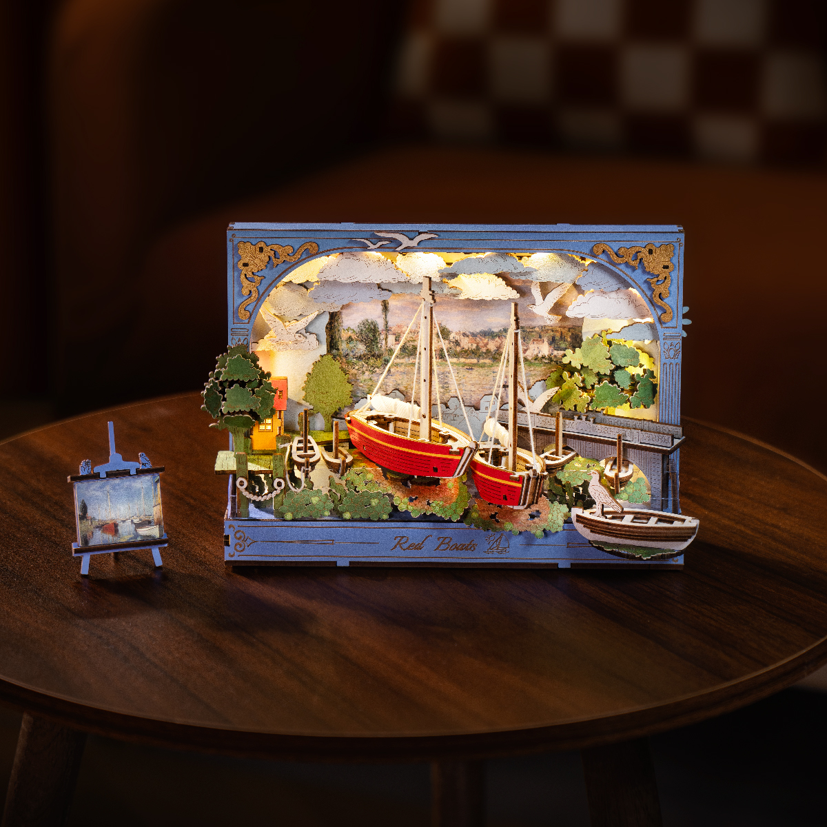 Rowood Red Boats TH004 - Wooden 3D Art Puzzle – ROKR