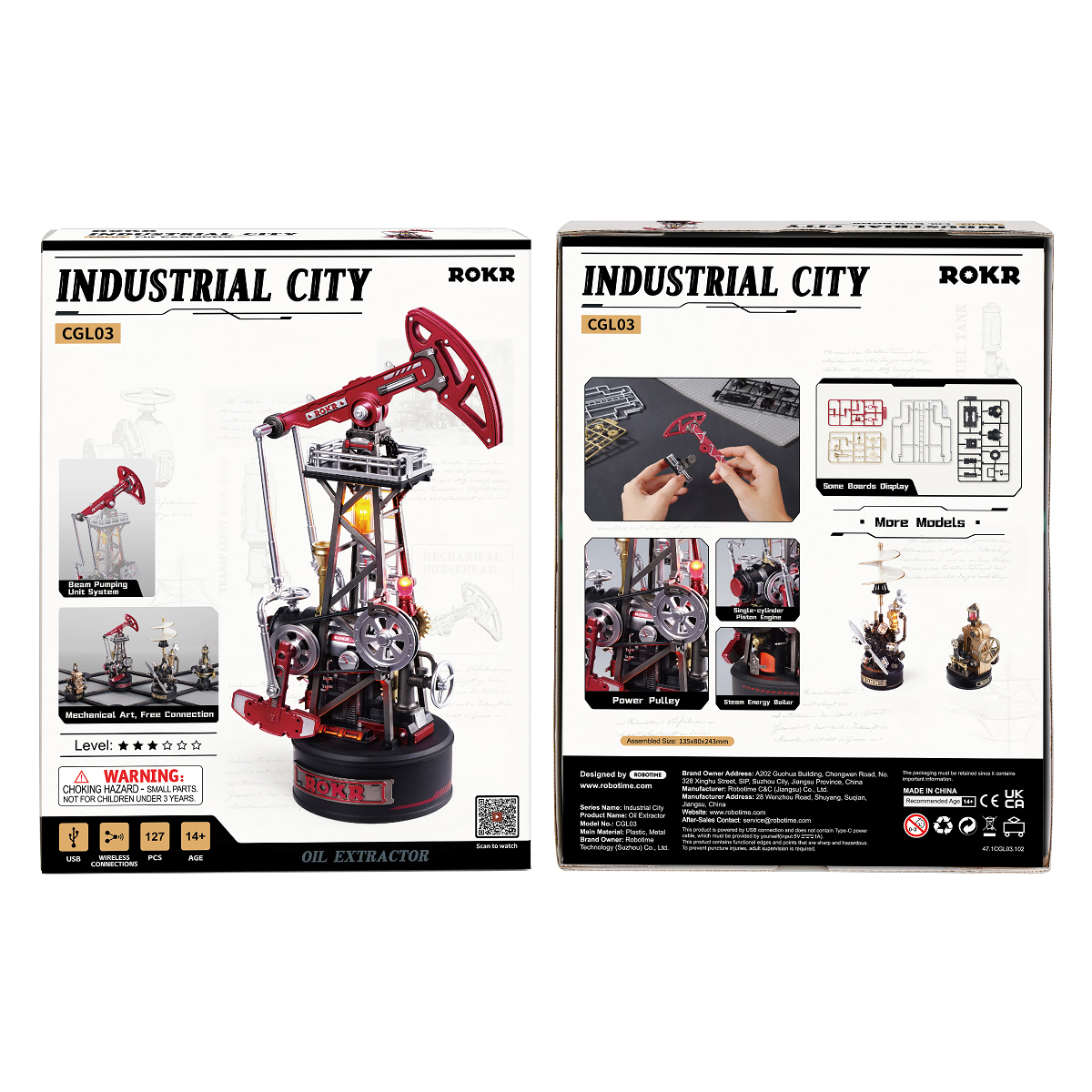 ROKR Oil Pump Jack CGL03 - Mechanical 3D Puzzle