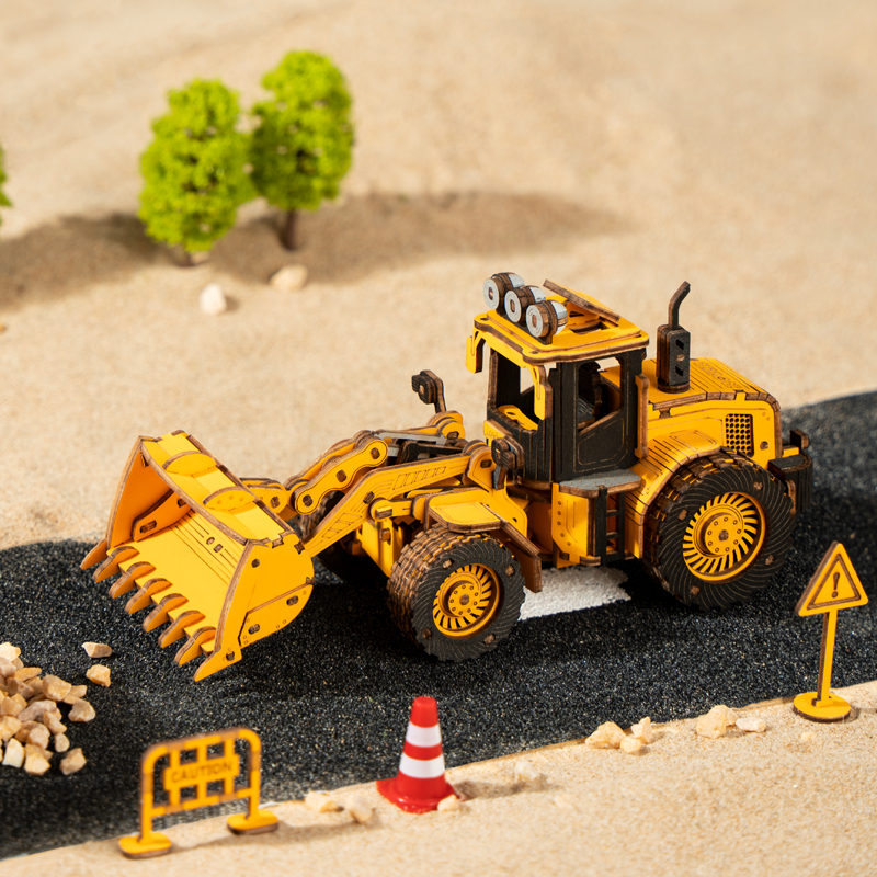 ROKR Bulldozer Engineering Vehicle 3D Wooden Puzzle TG509K
