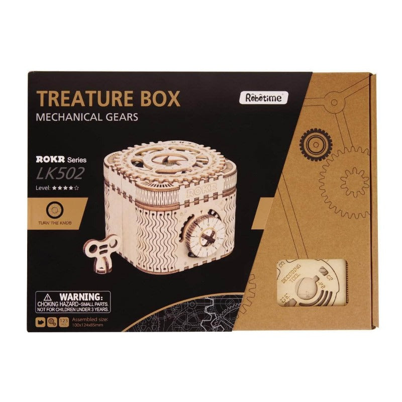 ROKR Treasure Box 3D Wooden Puzzle LK502 | DIY Mechanical Model Kit