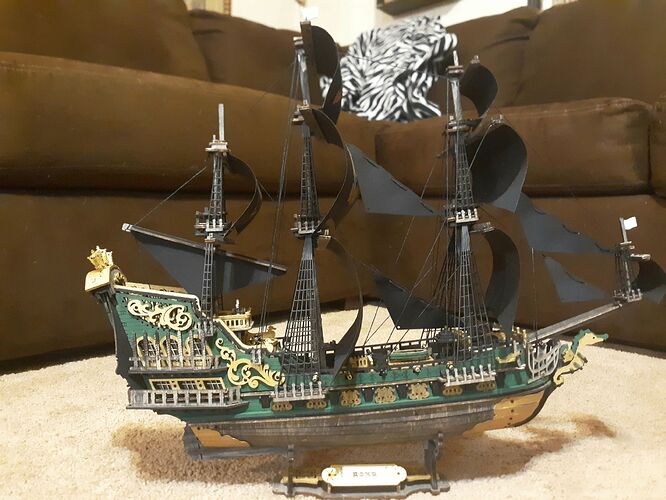 Regal green and gold custom ROKR Seahorse Barque by Nita_Davis
