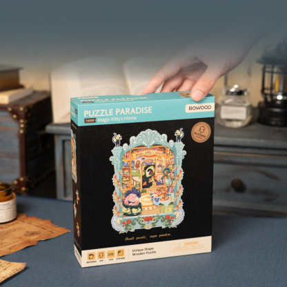 Rowood Magic Kitty's Home Wooden Jigsaw Puzzle TA009