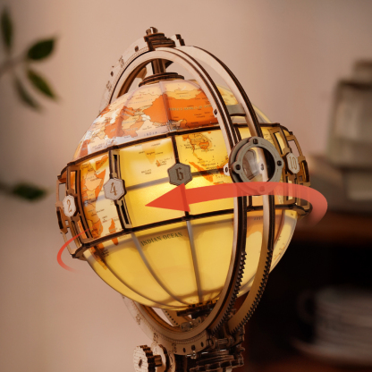 ROKR Luminous Globe 3D Wooden Puzzle ST003D (Electric Version)