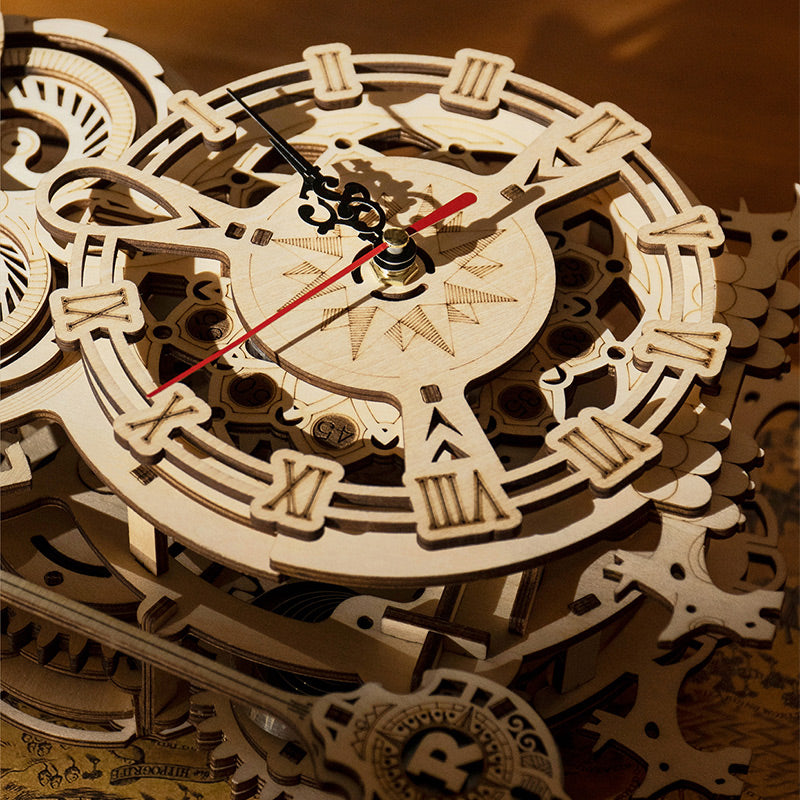 ROKR Owl Clock LK503 | Mechanical 3D Wooden Puzzle