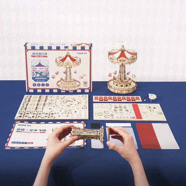 ROKR Swing Ride Music Box | 3D Wooden Puzzle