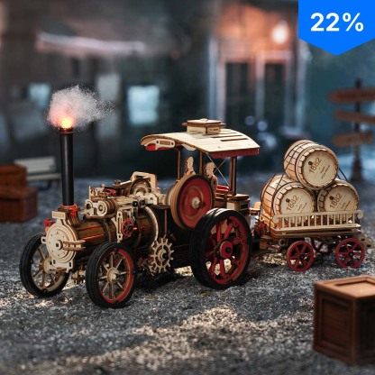 ROKR Steam Engine Mechanical 3D Wooden Puzzle LKA01
