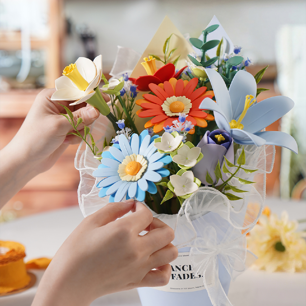 ROKR Twilight Sky Bouquet AF03J - DIY Flower 3D Model Kit