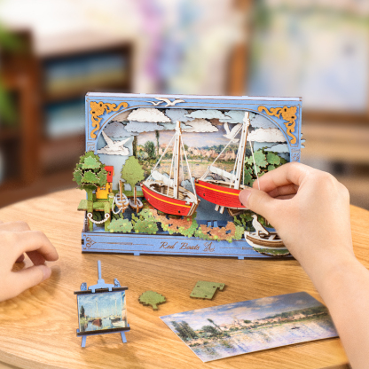 Rowood Red Boats TH004 - Wooden 3D Art Puzzle – ROKR