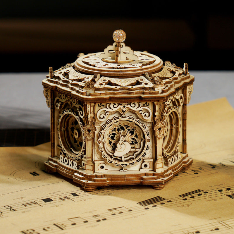 Rokr Secret Garden Mechanical Music Box AMK52 - DIY Wooden