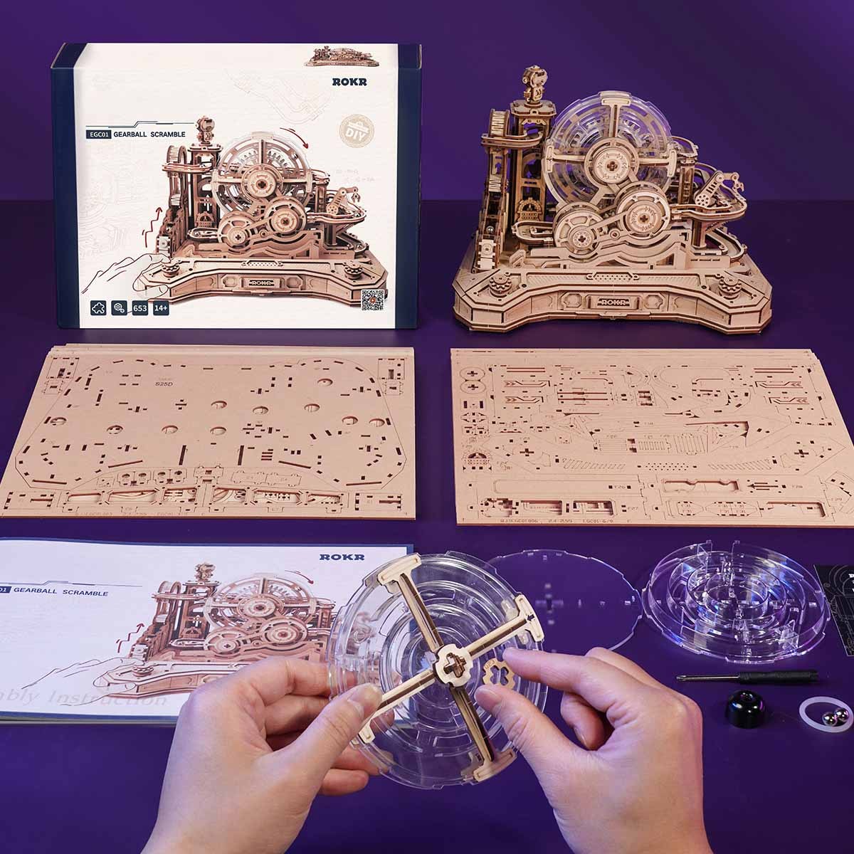 ROKR Gear Ball Challenge 3D Wooden Puzzle EGC01