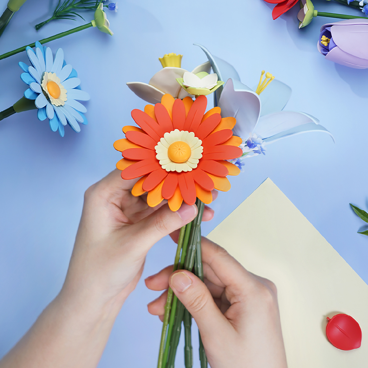ROKR Twilight Sky Bouquet AF03J - DIY Flower 3D Model Kit