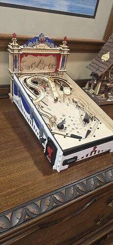 Painted ROKR Pinball Machine front view shared by Mike Frost