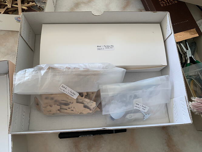 Finished labeled spare-parts storage after cleanup