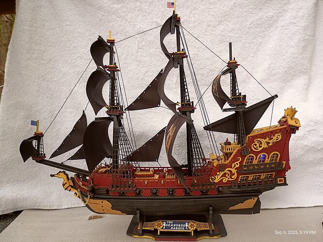 Deep burgundy lighted custom ROKR Seahorse Barque