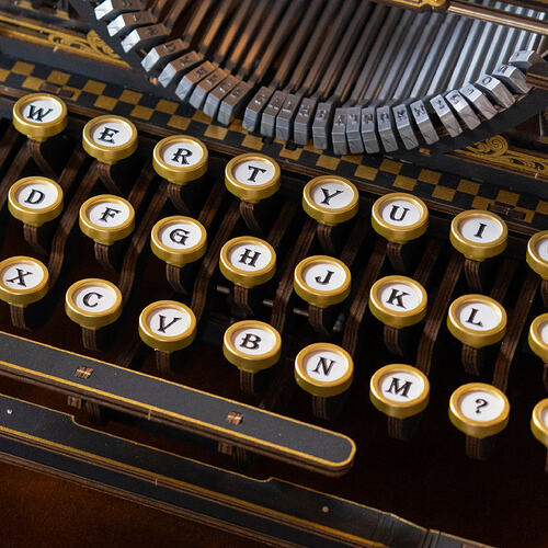 ROKR Mechanical Typewriter mechanism detail from the community announcement